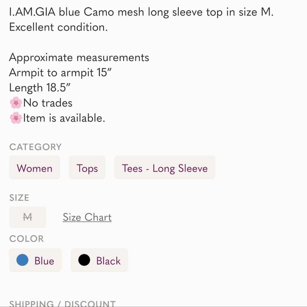 I.AM.GIA | Blue Camo Mesh Top - Picture 5 of 5